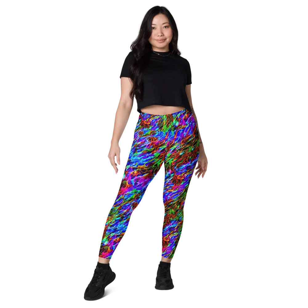 Chromatic Inferno on Leggings with Pockets — Front