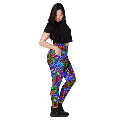 Chromatic Inferno on a Leggings with Pockets