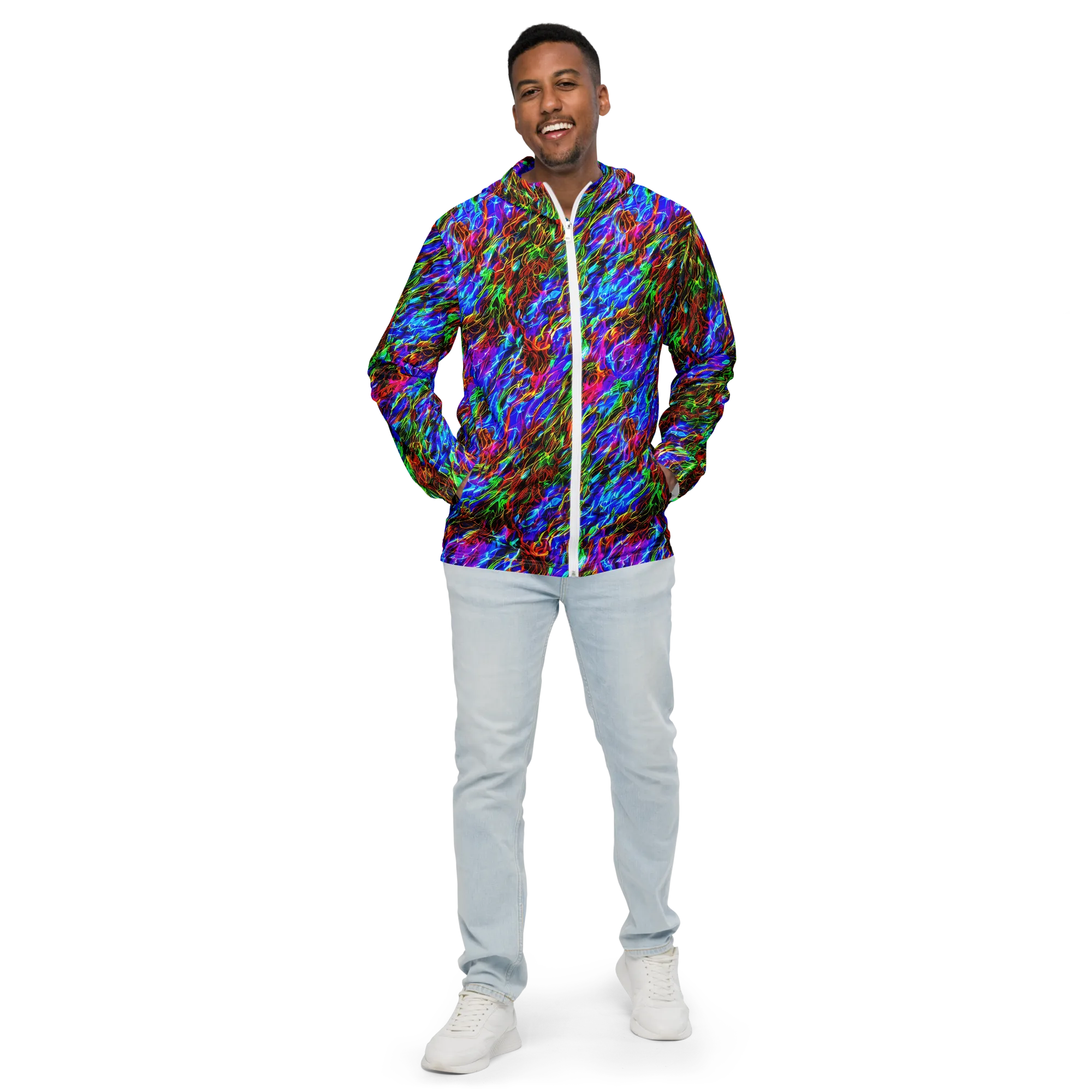 Chromatic Inferno on Men's Windbreaker — Front
