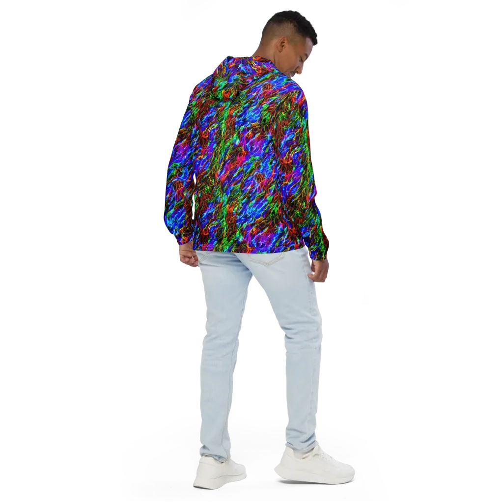 Chromatic Inferno on Men's Windbreaker — Back