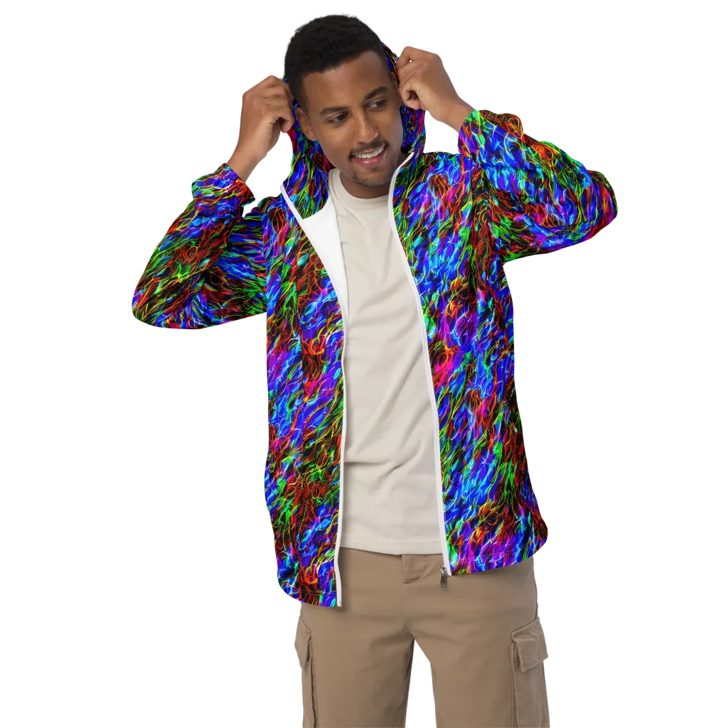 Chromatic Inferno on Men's Windbreaker — Front