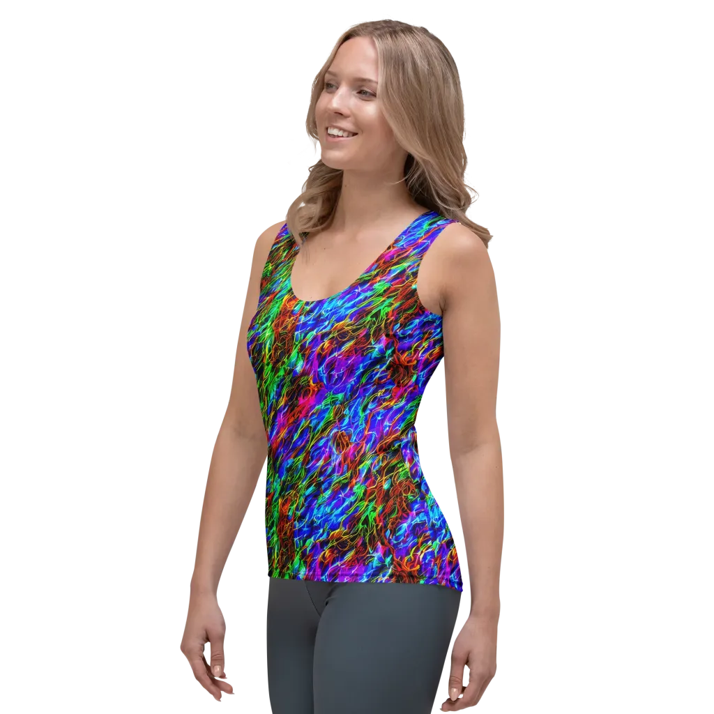 Chromatic Inferno on Women's Tank Top — Left Front