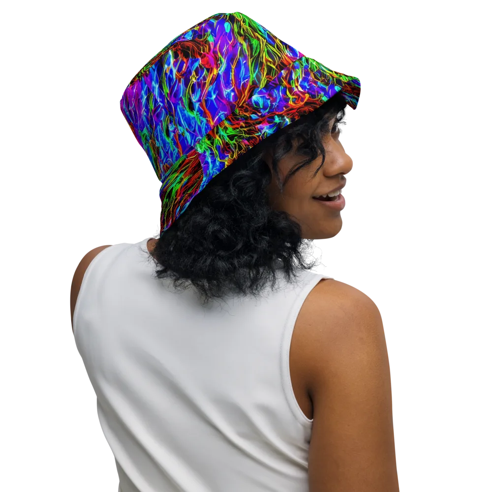 Chromatic Inferno on Reversible Bucket Hat — Right Outside