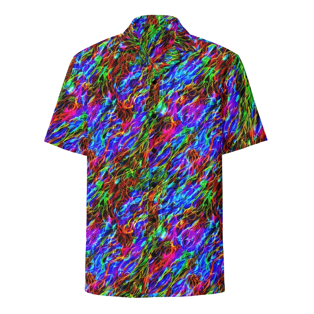 Chromatic Inferno on Button Shirt — Front