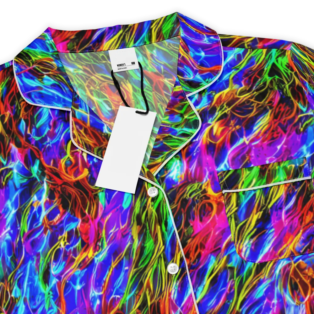 Chromatic Inferno on Women's Short Sleeve Pajama Top — Product details