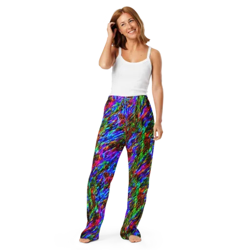 Chromatic Inferno on a Women's Pajama Pants