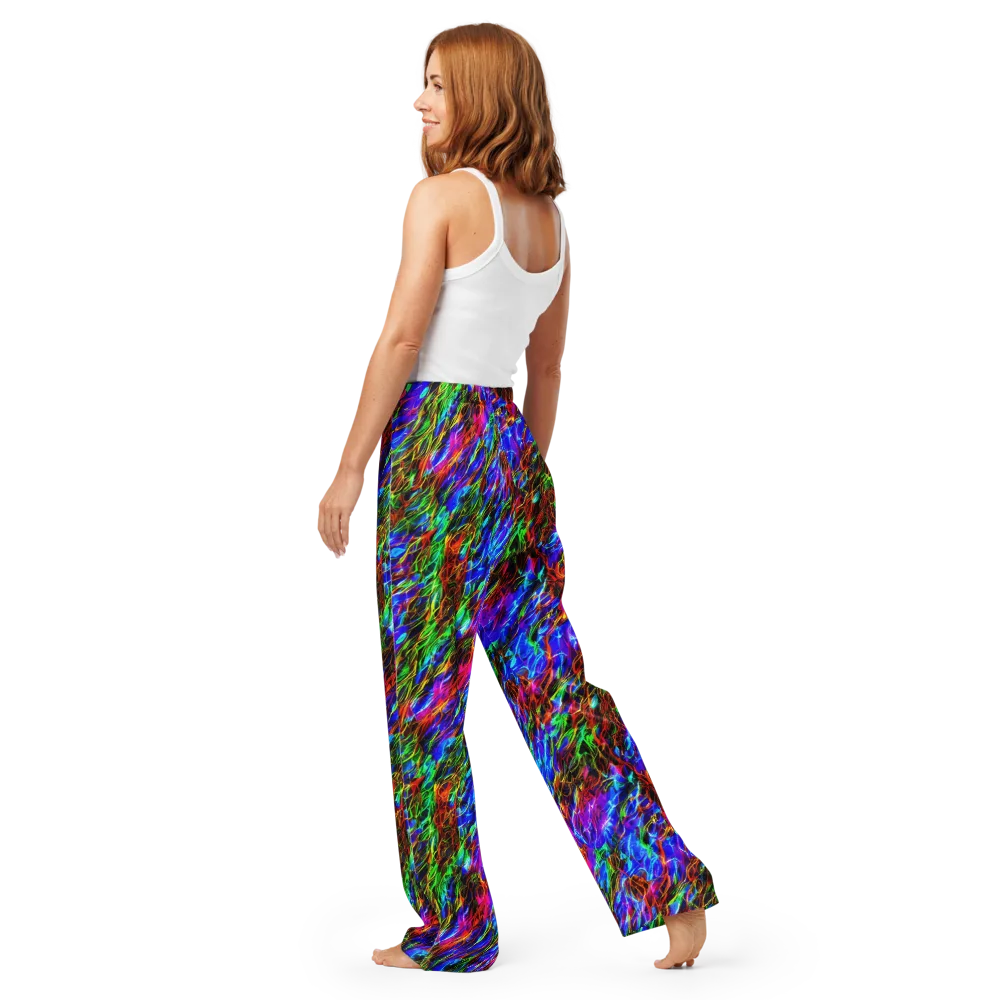 Chromatic Inferno on Women's Pajama Pants — Back