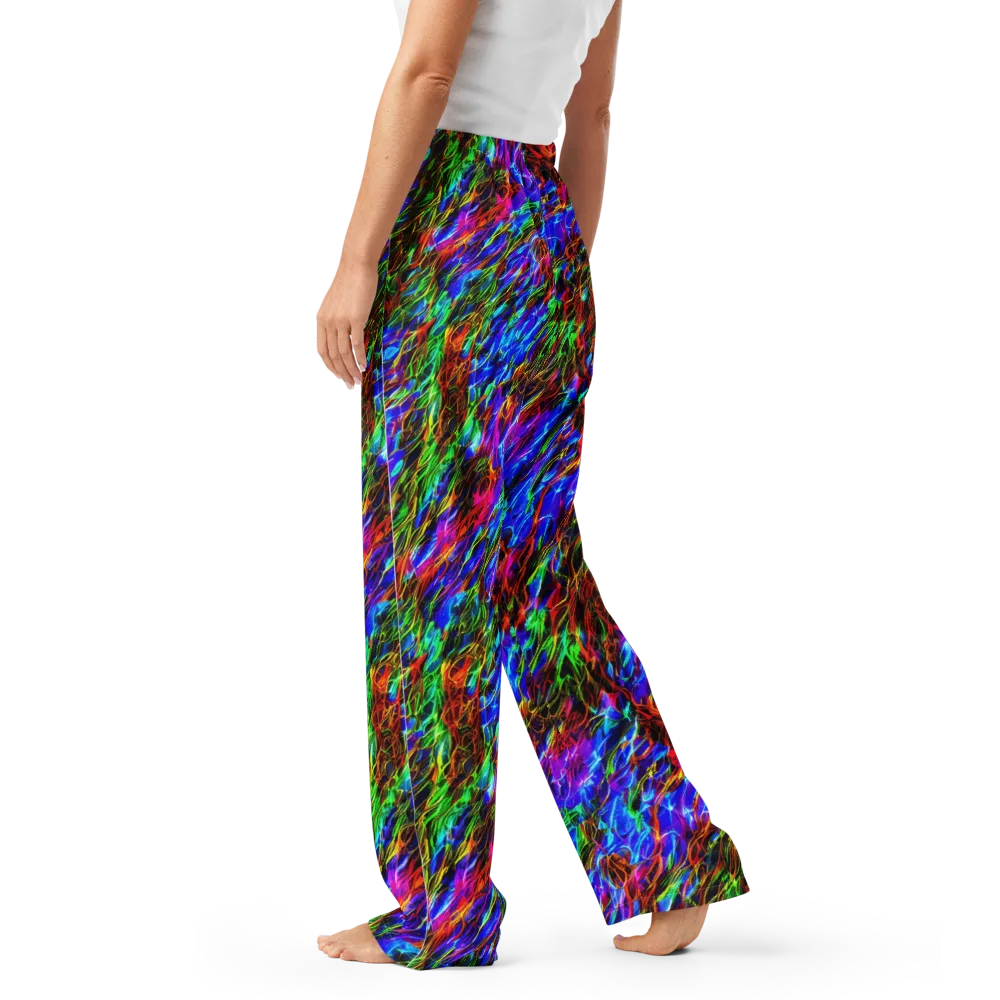 Chromatic Inferno on Women's Pajama Pants — Left