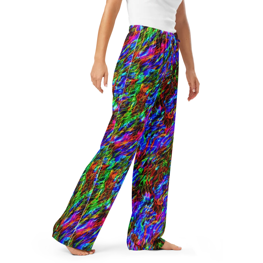 Chromatic Inferno on Women's Pajama Pants — Right Front