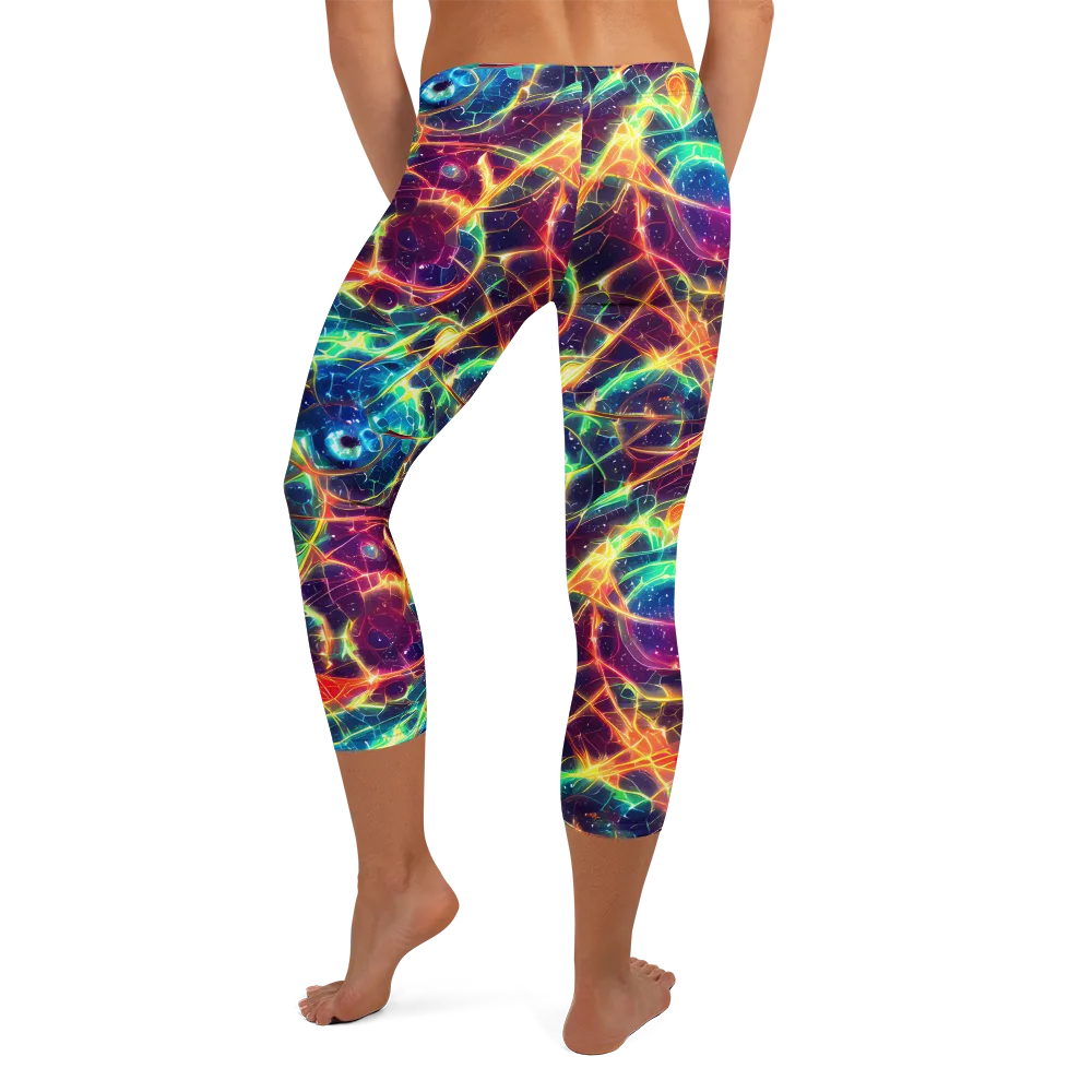 Prismatic Voltage on Capri Leggings — Back