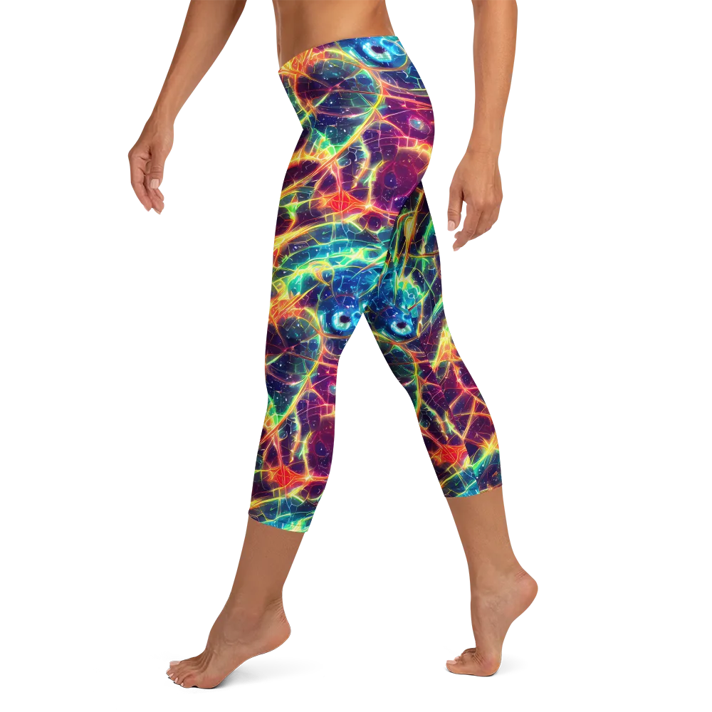 Prismatic Voltage on Capri Leggings — Left
