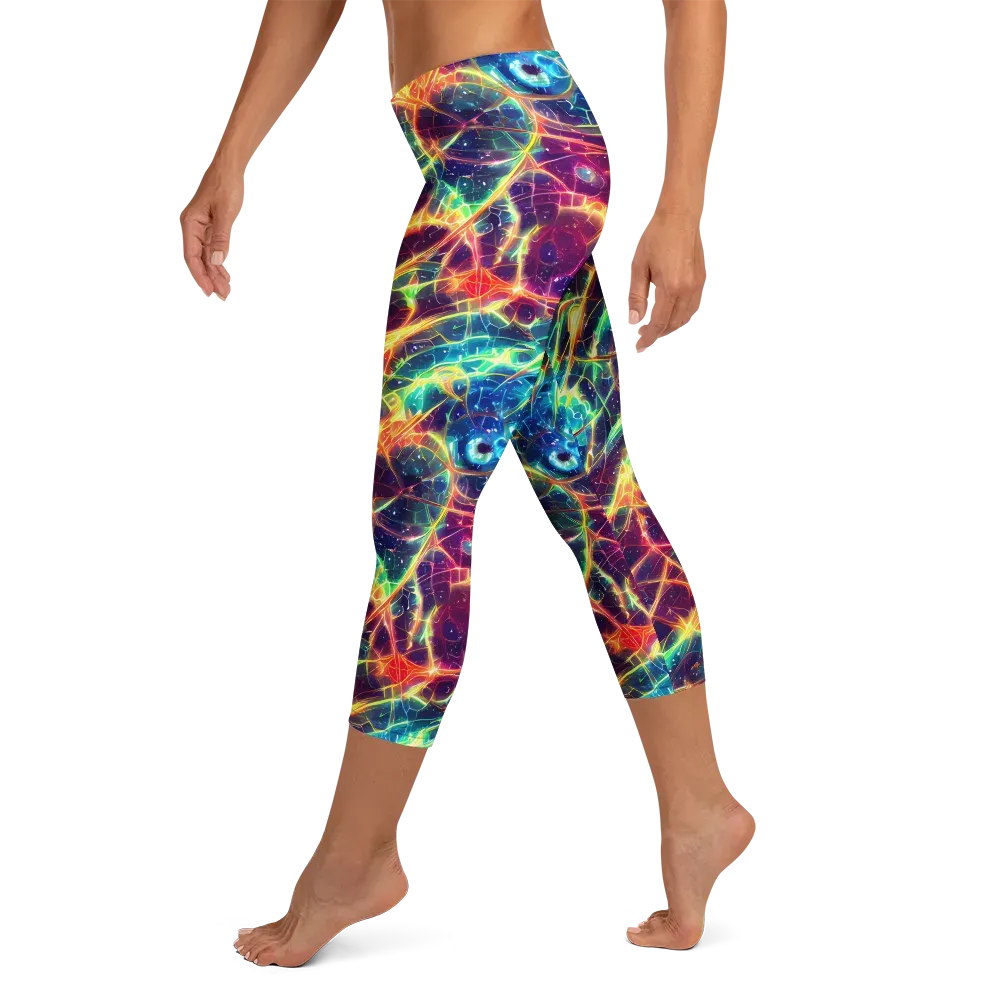 Prismatic Voltage on Capri Leggings — Left