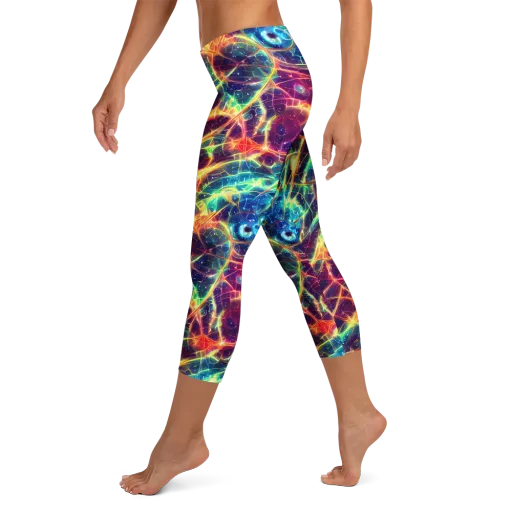 Prismatic Voltage on a Capri Leggings