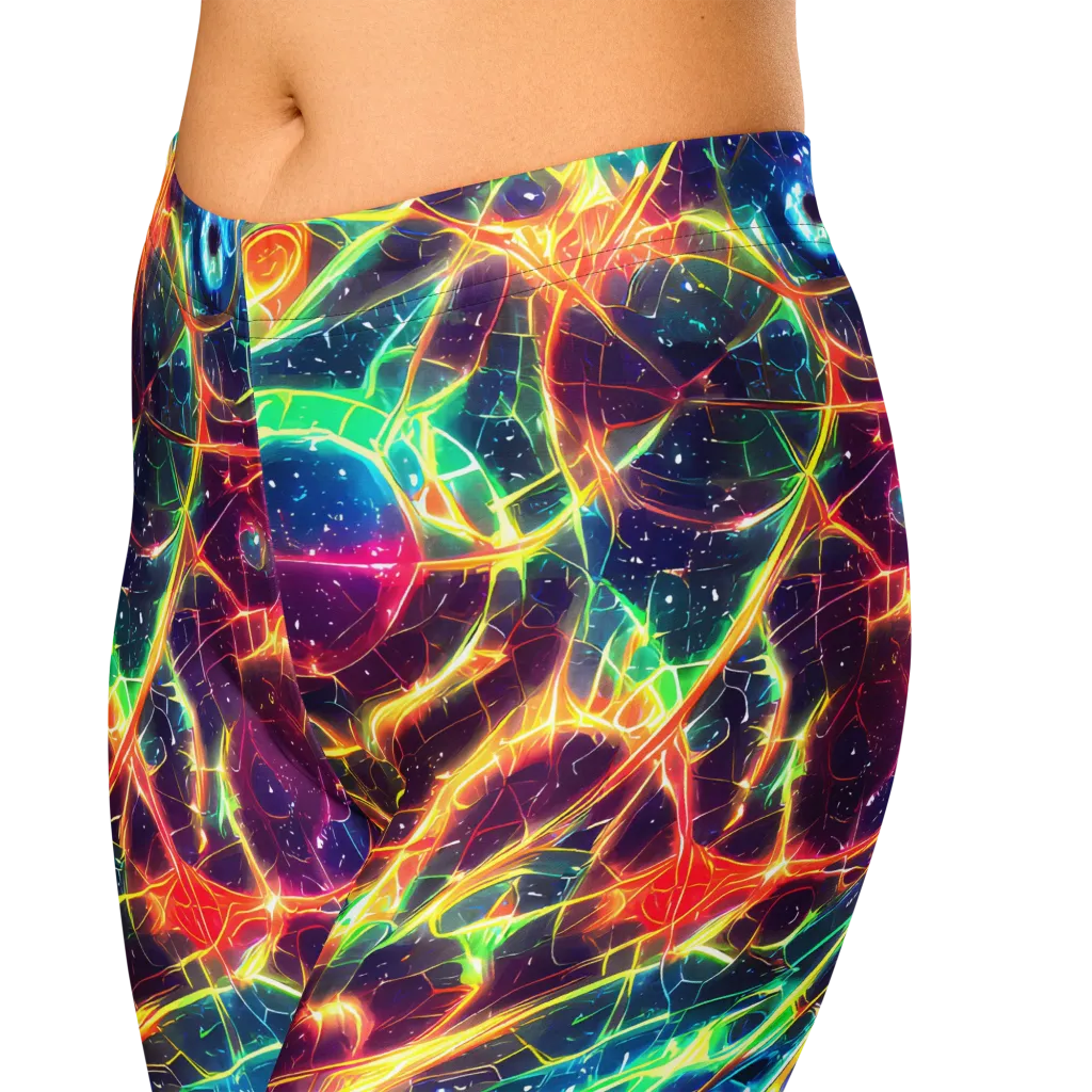 Prismatic Voltage on Capri Leggings — Zoomed-in