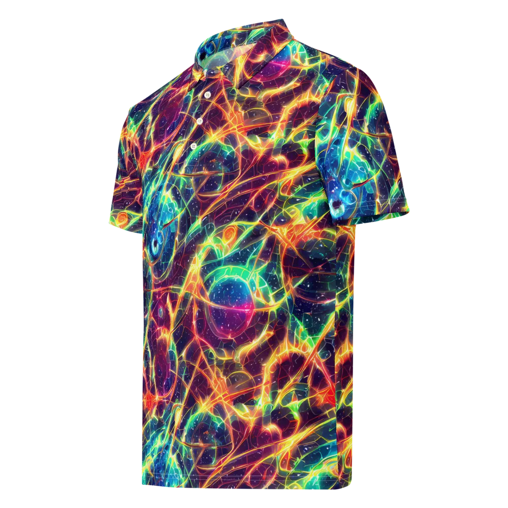 Prismatic Voltage on Men's Slim Fit Polo Shirt — Left Front
