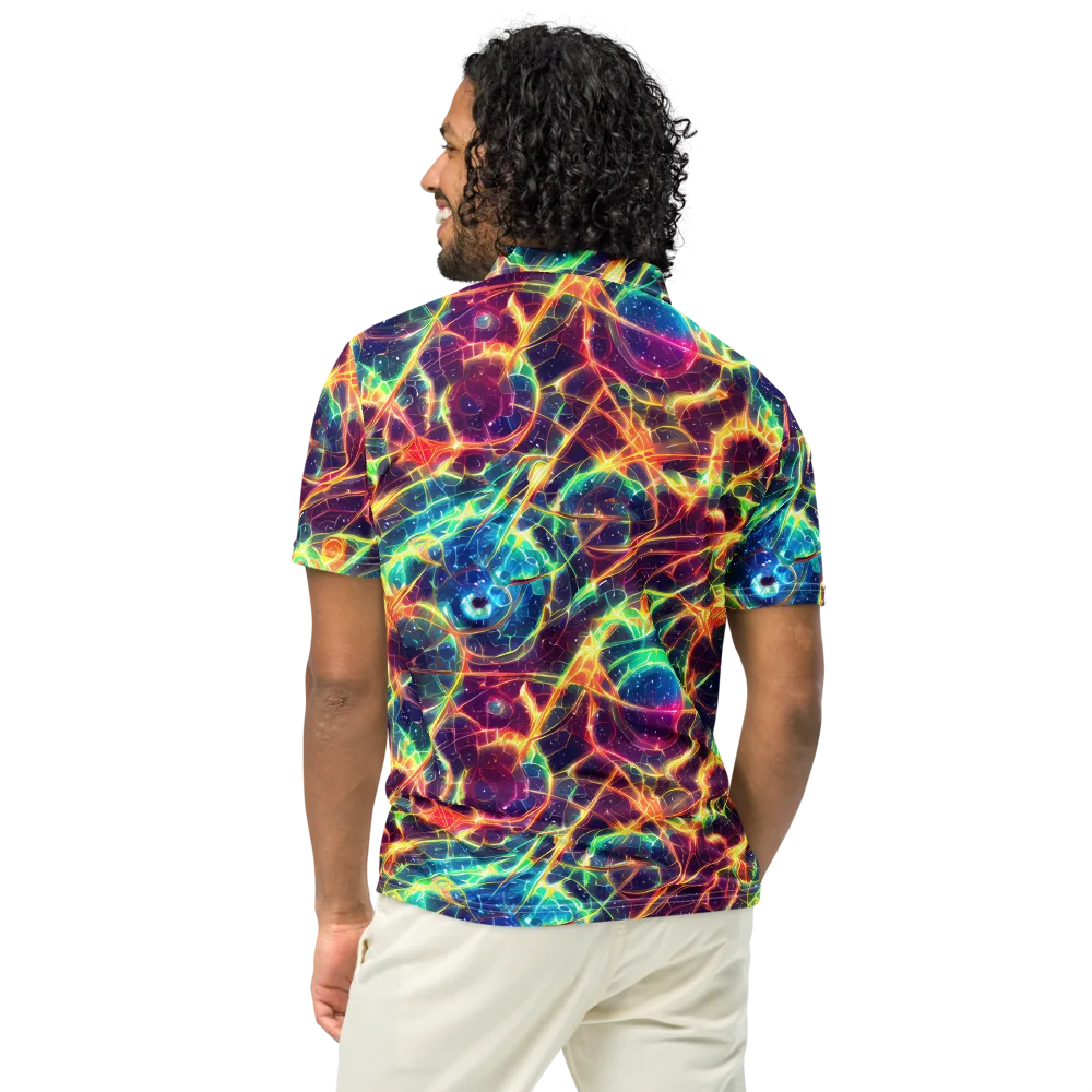 Prismatic Voltage on Men's Slim Fit Polo Shirt — Back