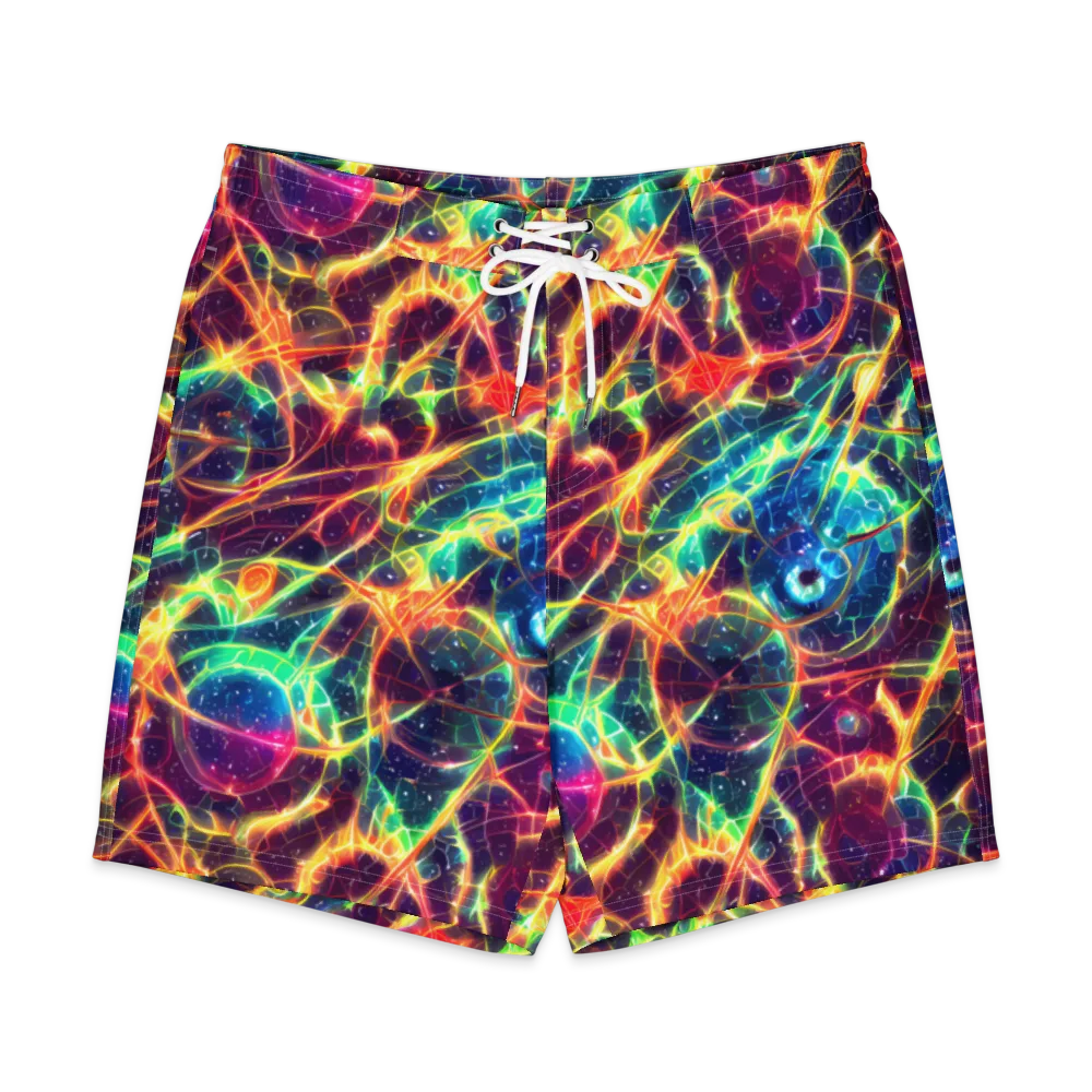 Prismatic Voltage on Men's Board Shorts — Front