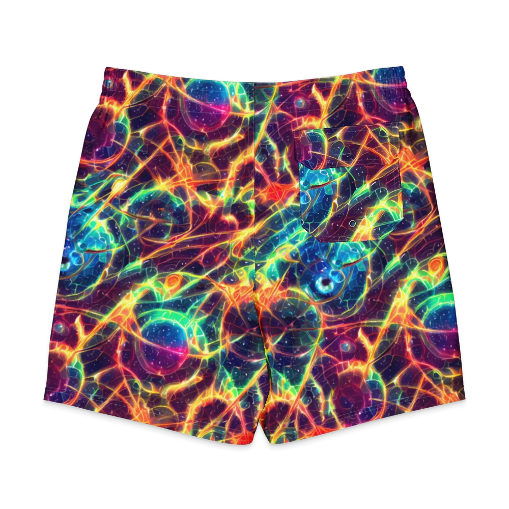 Prismatic Voltage on Men's Board Shorts — Back