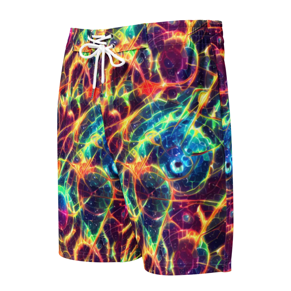 Prismatic Voltage on Men's Board Shorts — Front
