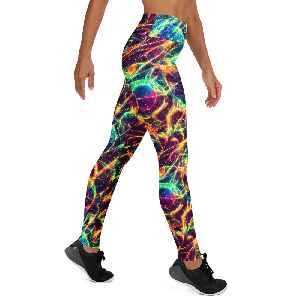 Prismatic Voltage on Yoga Leggings — Right