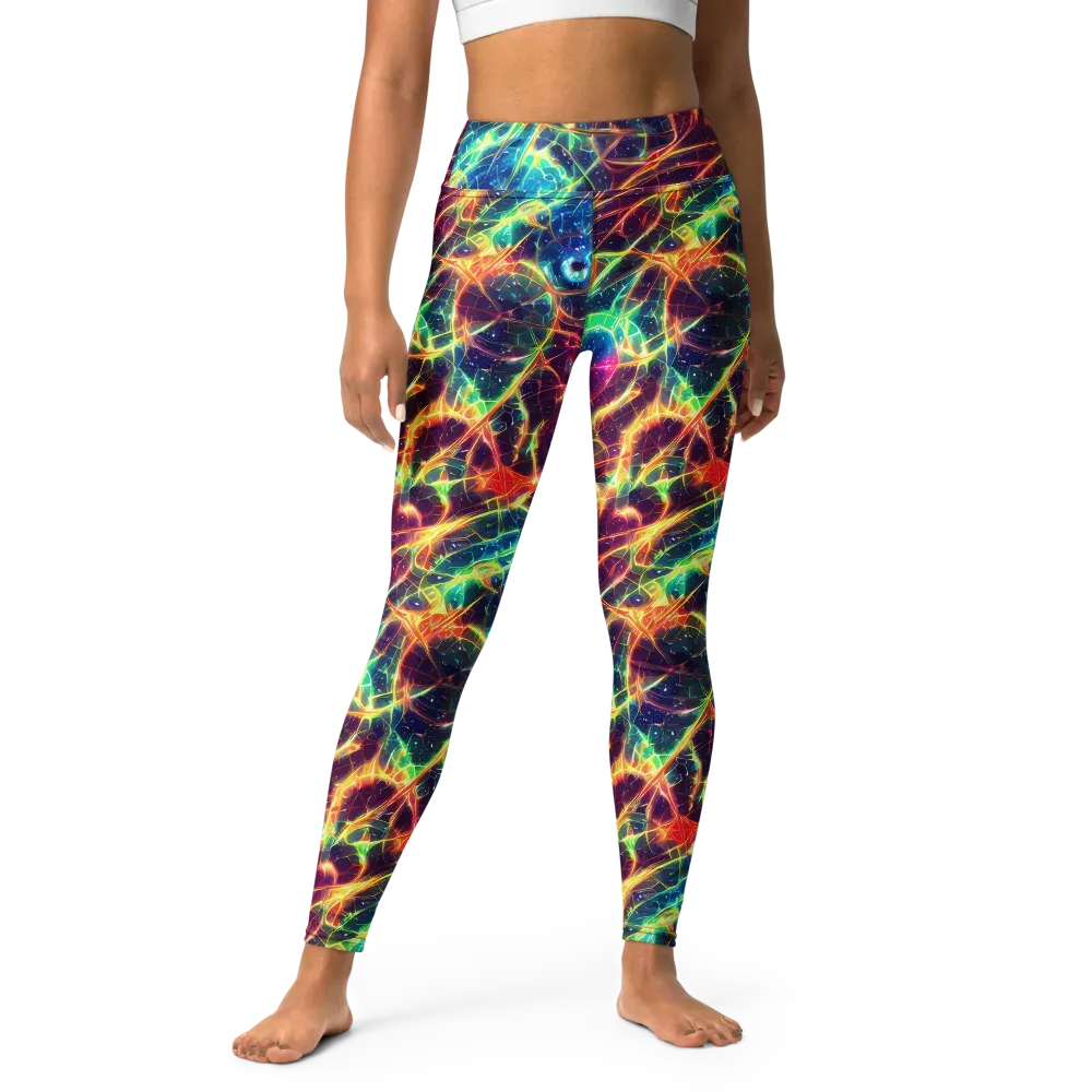 Prismatic Voltage on Yoga Leggings — Front