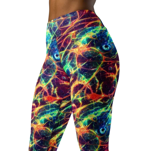 Prismatic Voltage on a Yoga Leggings
