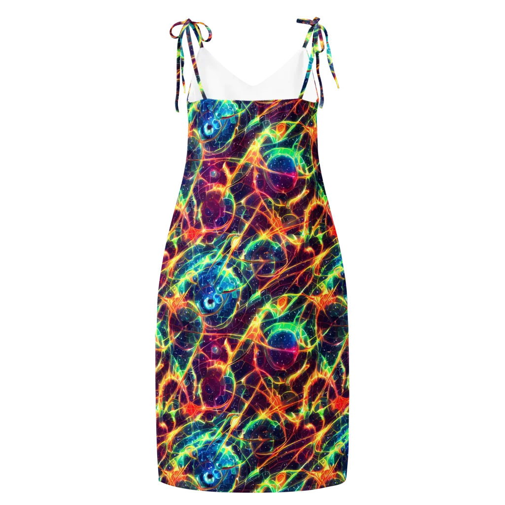 Prismatic Voltage on Slip Dress — Back