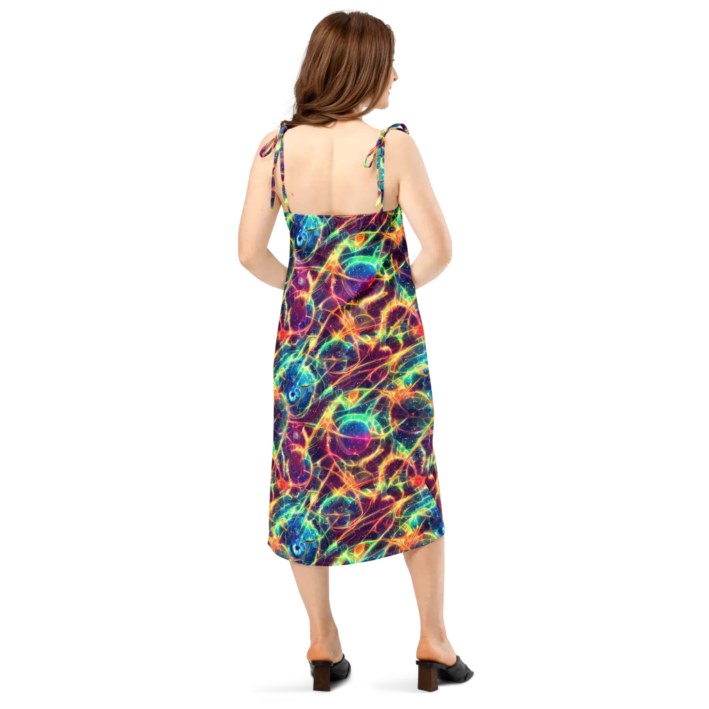 Prismatic Voltage on Slip Dress — Back