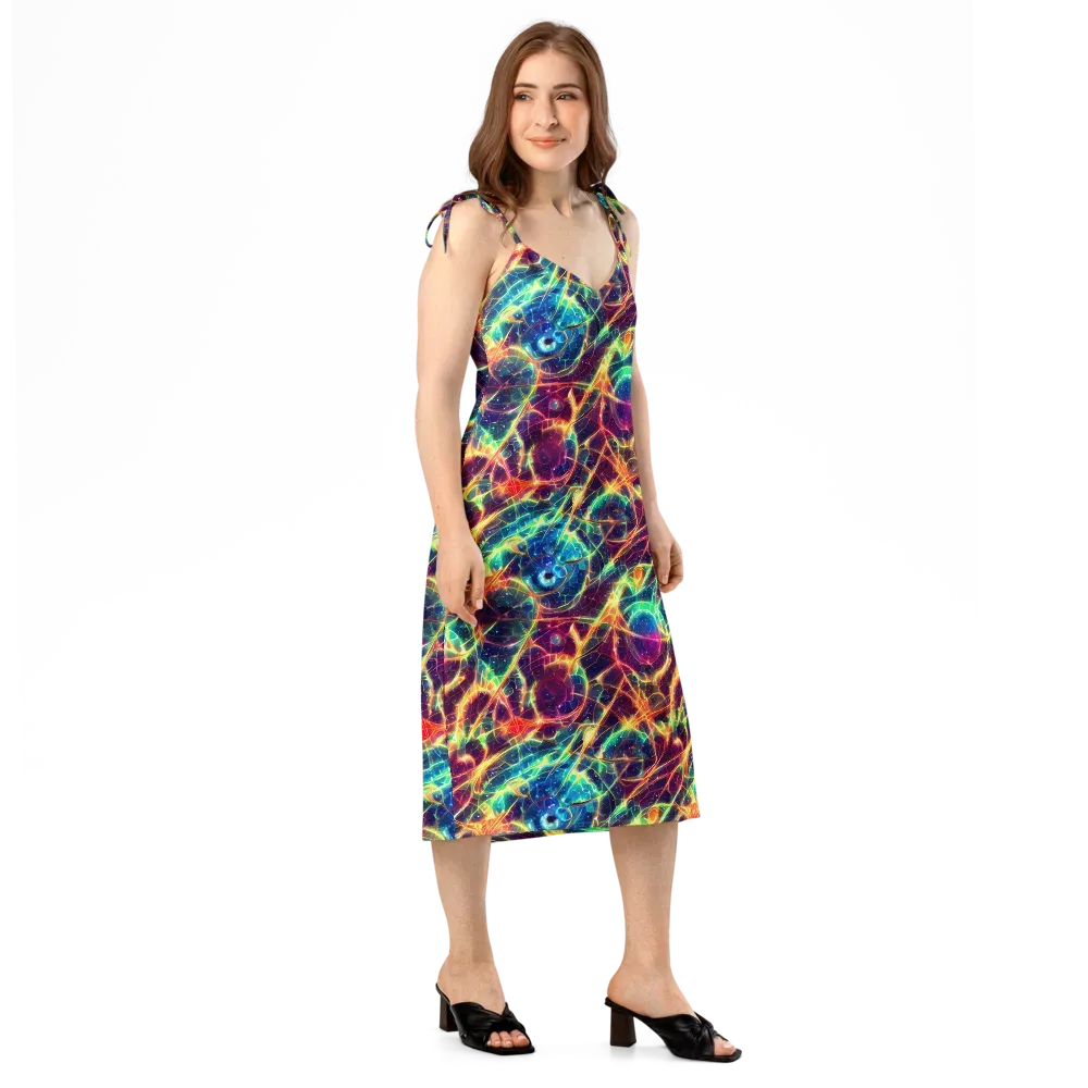 Prismatic Voltage on Slip Dress — Right Front