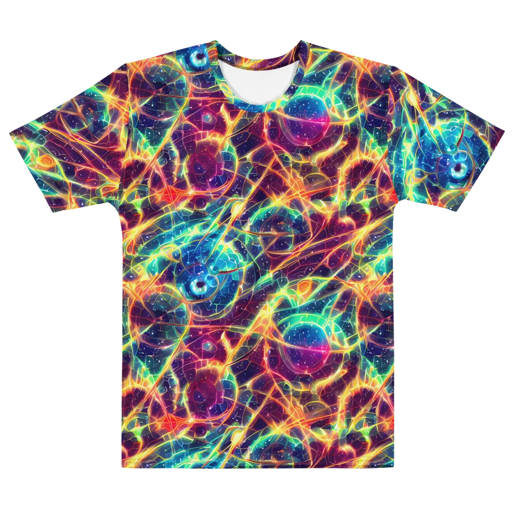 Prismatic Voltage on Men's Cotton Crew Neck T-Shirt — Front