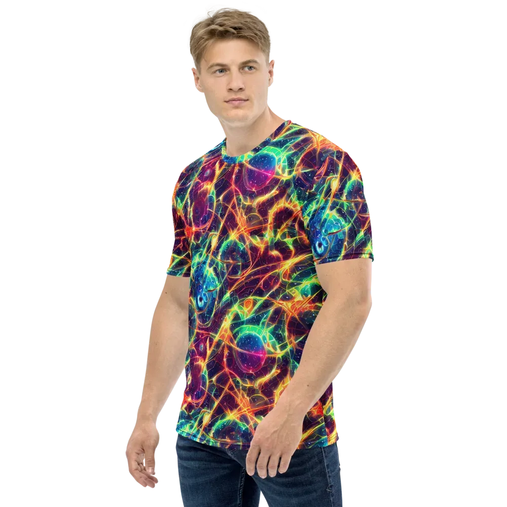 Prismatic Voltage on Men's Crew Neck T-Shirt — Left