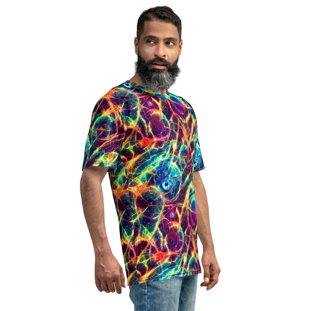 Prismatic Voltage on Men's Crew Neck T-Shirt — Right