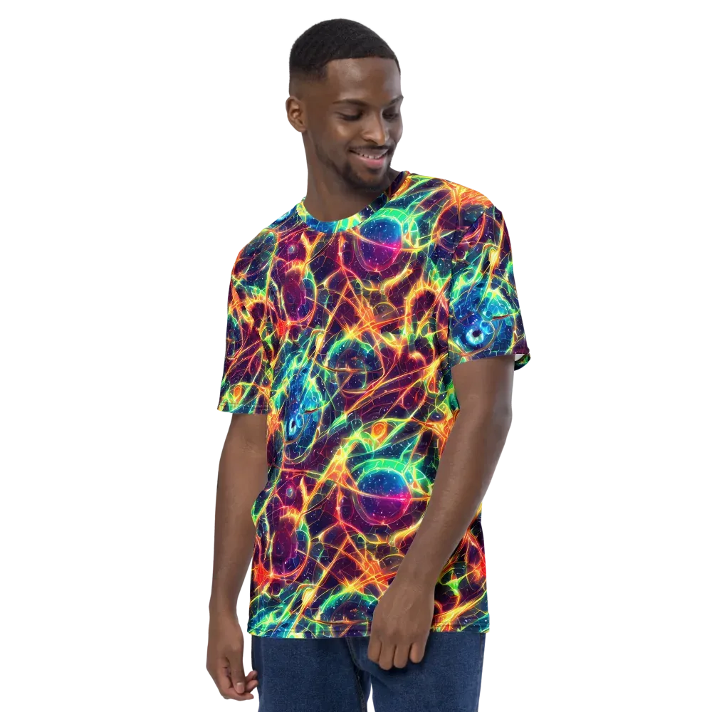 Prismatic Voltage on Men's Crew Neck T-Shirt — Left