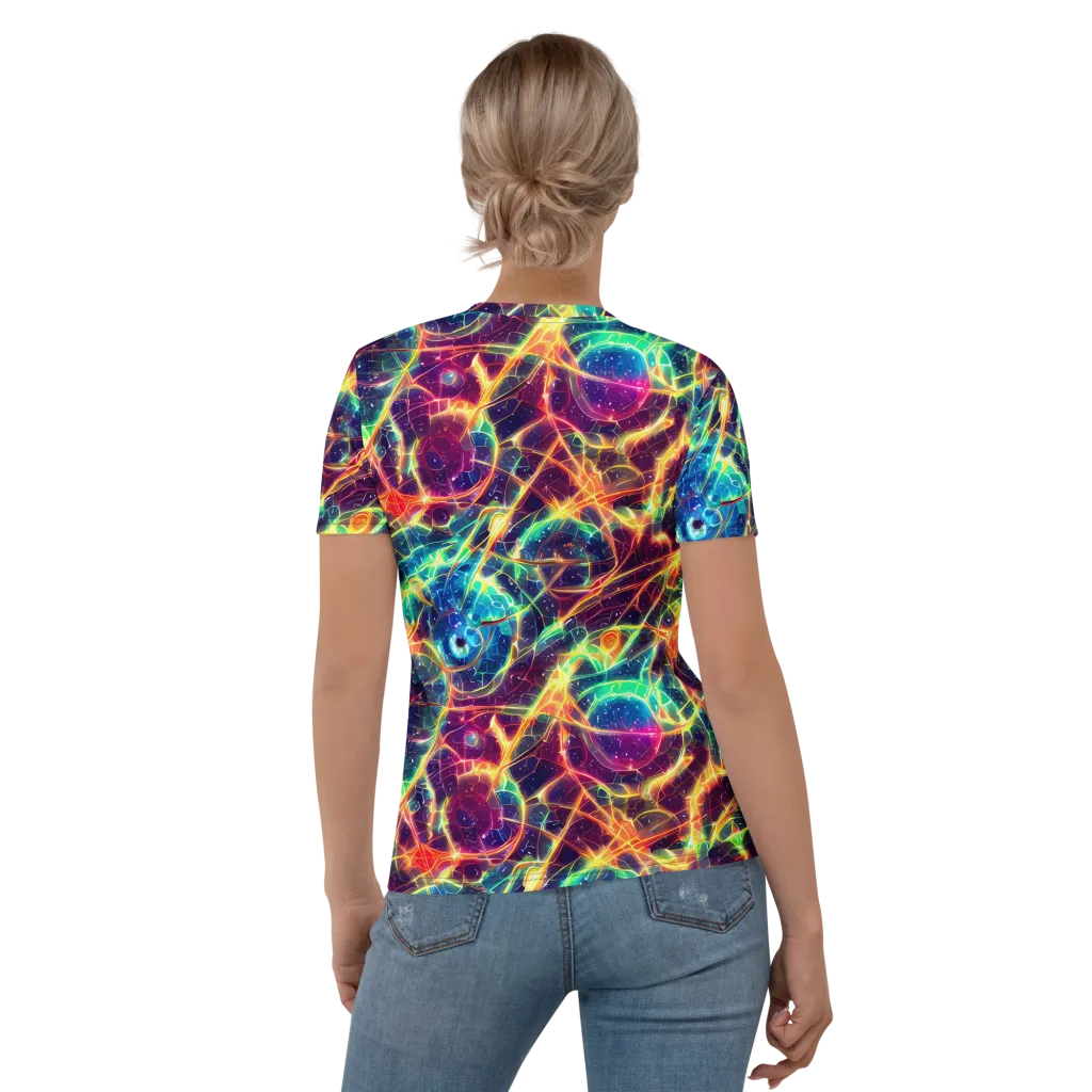 Prismatic Voltage on Women's Crew Neck T-Shirt — Back