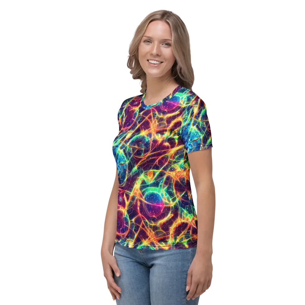 Prismatic Voltage on Women's Crew Neck T-Shirt — Left