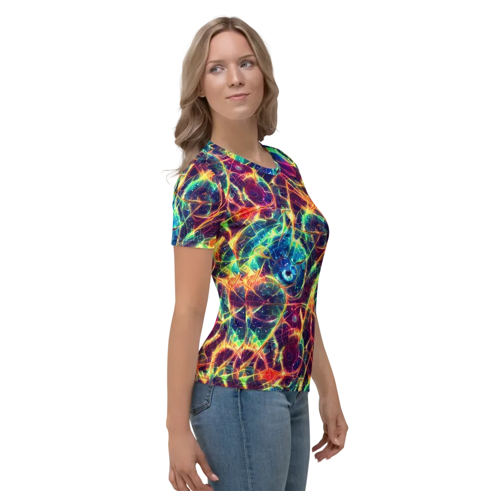 Prismatic Voltage on Women's Crew Neck T-Shirt — Right