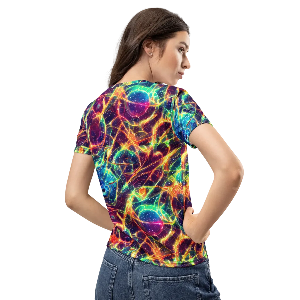 Prismatic Voltage on Women's Crew Neck T-Shirt — Back