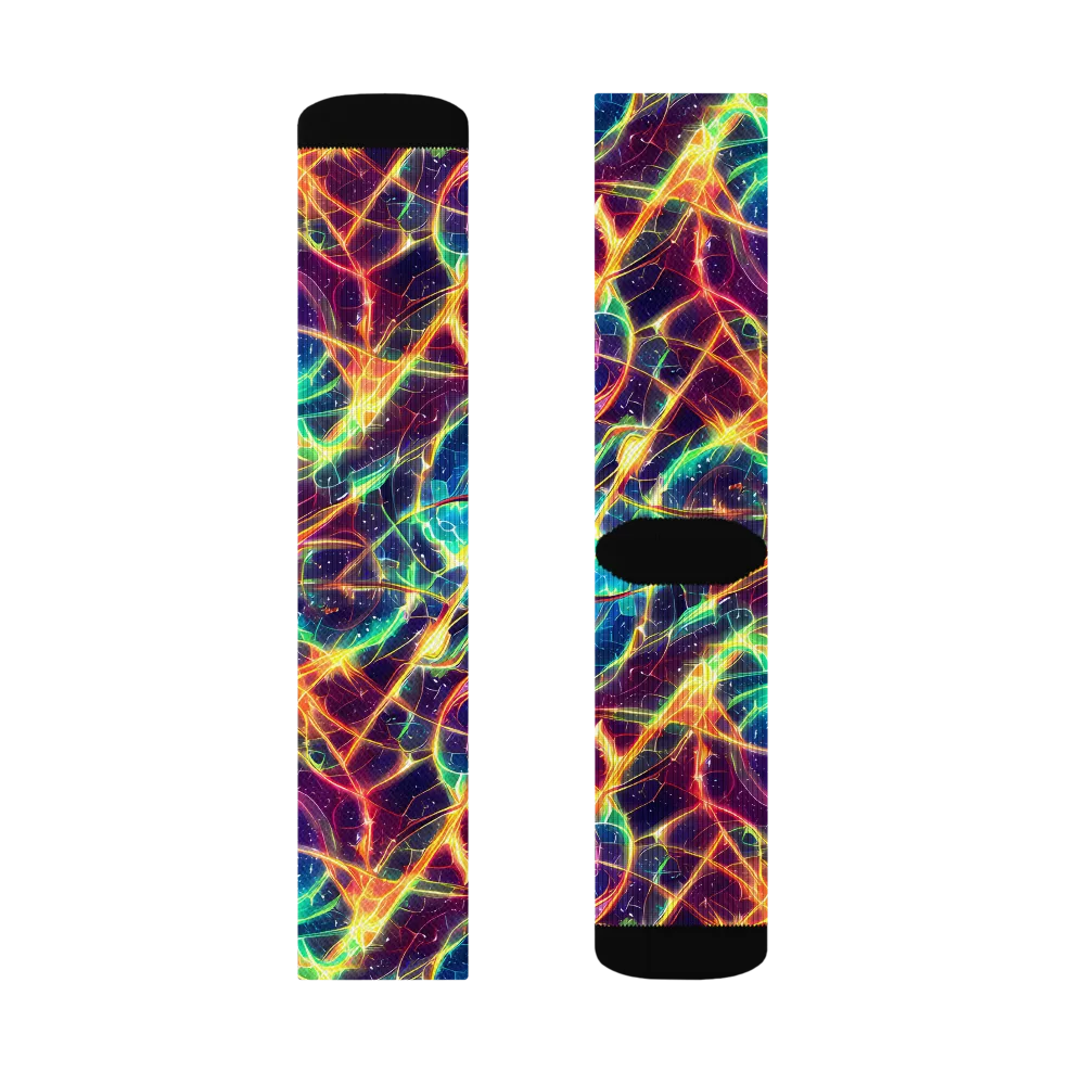 Prismatic Voltage on Socks — Left Sock
