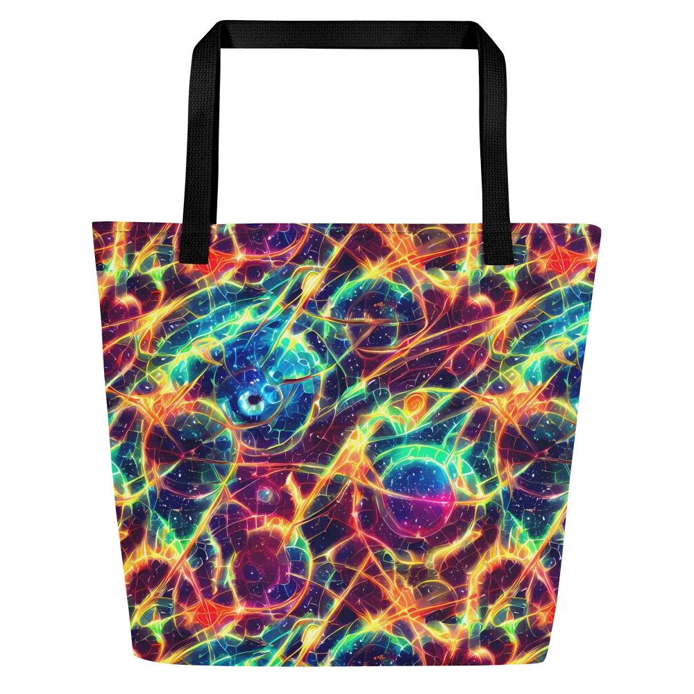 Prismatic Voltage on Large Tote Bag W/ Pocket — Front
