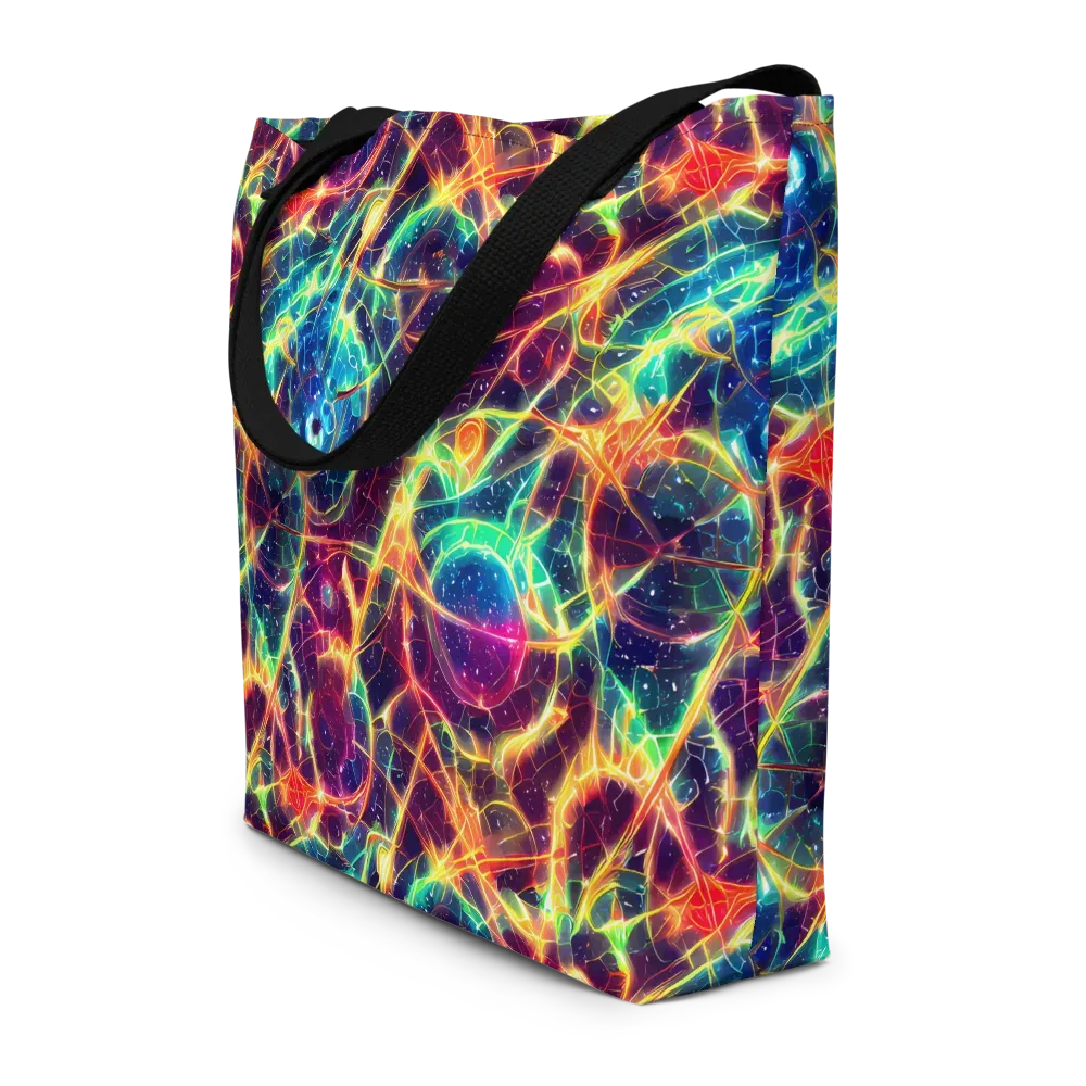 Prismatic Voltage on Large Tote Bag W/ Pocket — Front