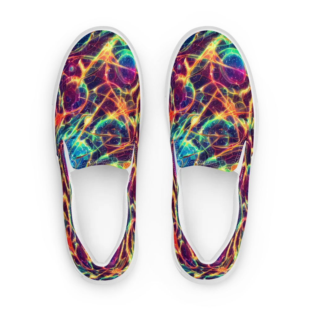 Prismatic Voltage on Women's Slip-On Canvas Shoes — Front