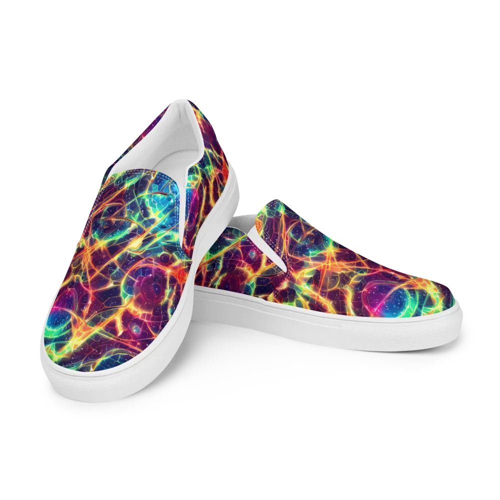 Prismatic Voltage on Women's Slip-On Canvas Shoes — Left Front