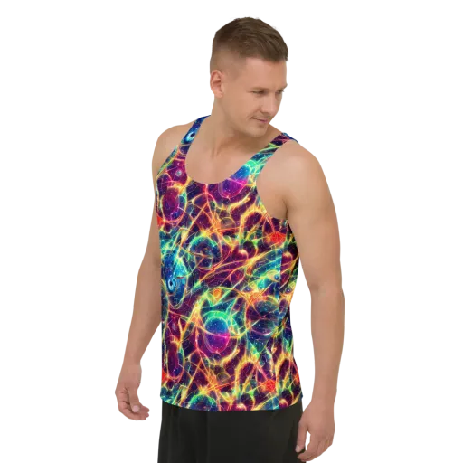 Prismatic Voltage on a Men's Tank Top