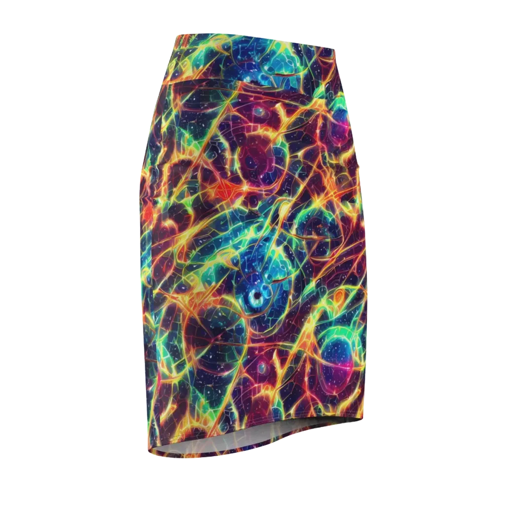 Prismatic Voltage on Pencil Skirt — Front Side