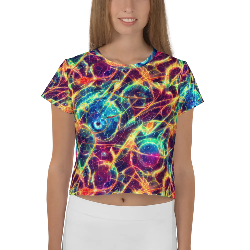 Prismatic Voltage on Crop Tee — Front