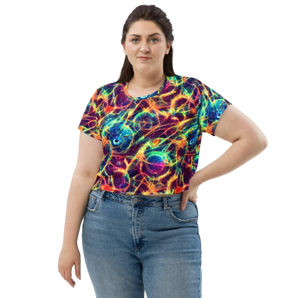 Prismatic Voltage on Crop Tee — Front