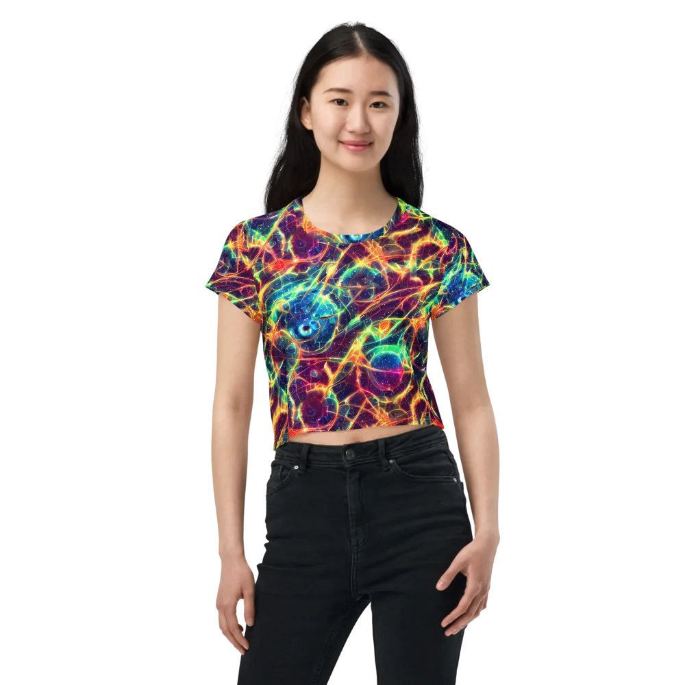 Prismatic Voltage on Crop Tee — Front