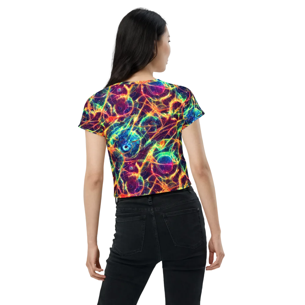 Prismatic Voltage on Crop Tee — Back