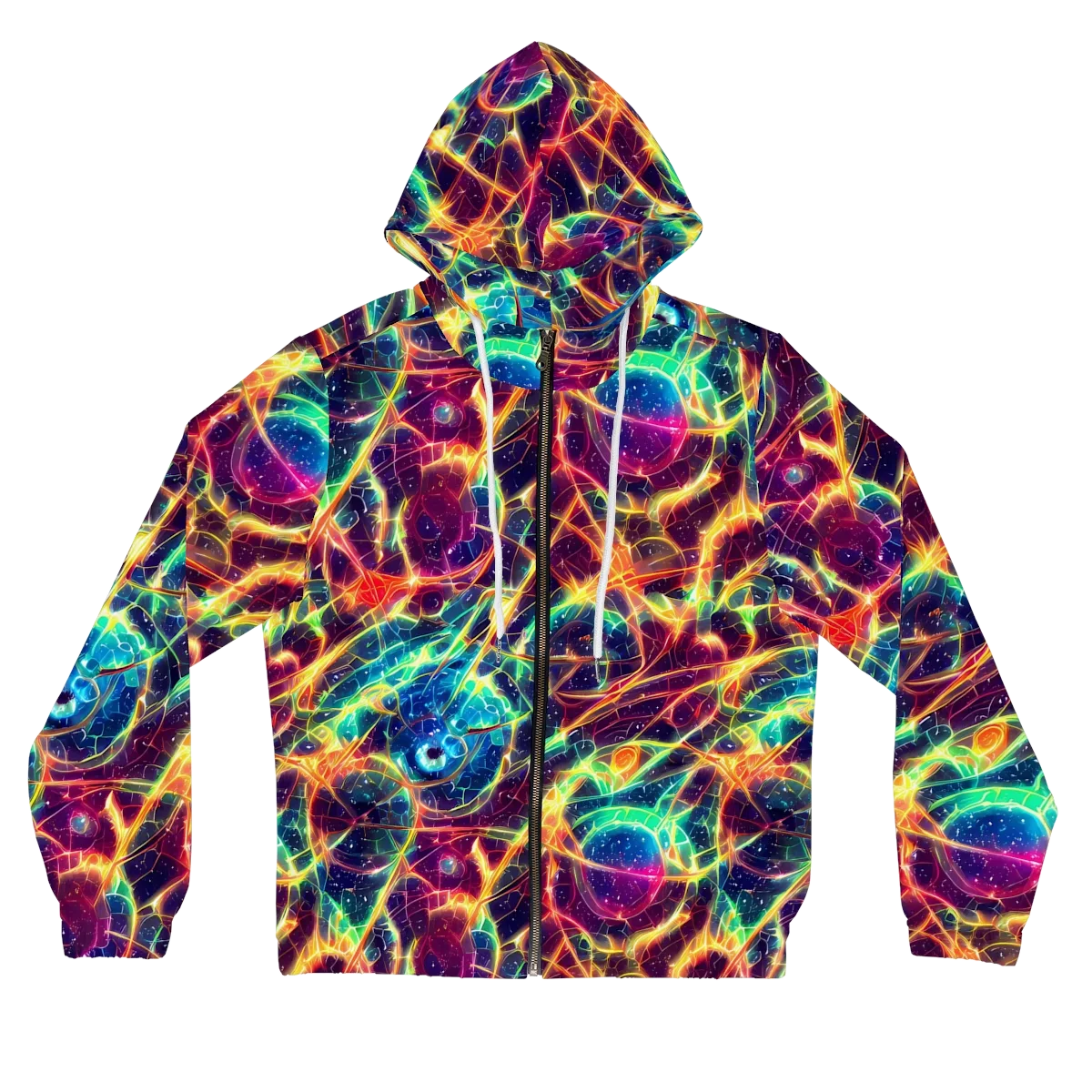 Prismatic Voltage on Women's Full-Zip Hoodie — Front