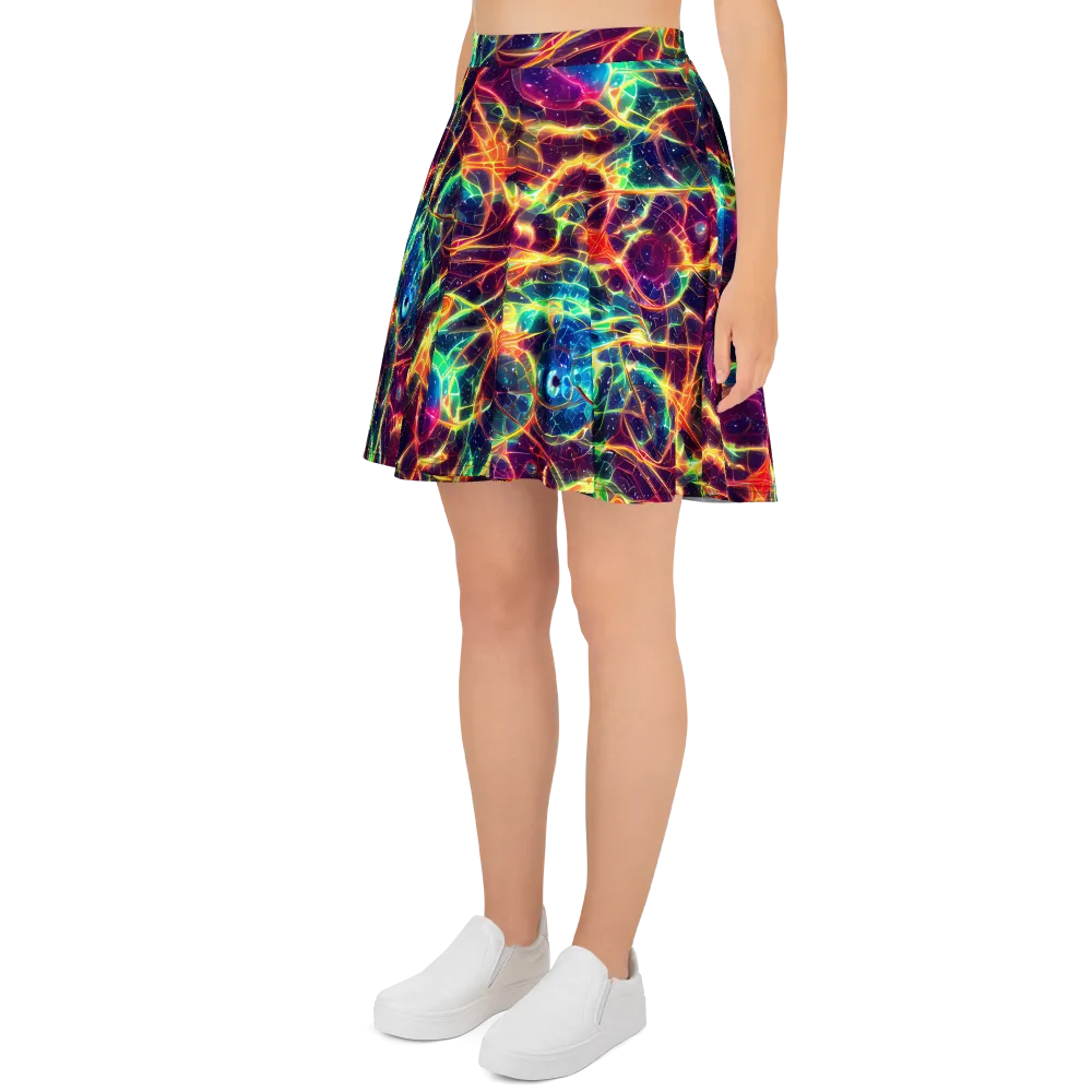 Prismatic Voltage on Skater Skirt — Left